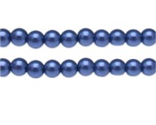(image for) 10mm Navy Glass Pearl Bead, approx. 22 beads