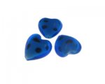 20mm Turquoise Dot Lampwork Heart Glass Bead, 3 beads 20mm Turquoise Dot Lampwork Heart Glass Bead, 3 beads