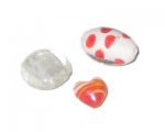 Red Dot/White Mix Handmade Lampwork Bead Mix, 4-5 beads Red Dot/White Mix Handmade Lampwork Bead Mix, 4-5 beads
