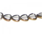 14mm Crystal Vintage-Style Heart Glass Bead, approx. 6 beads 14mm Crystal Vintage-Style Heart Glass Bead, approx. 6 beads