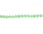 4mm Pastel Green Bi-cone Glass Bead, 12" string 4mm Pastel Green Bi-cone Glass Bead, 12" string