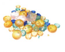 (image for) Approx. 1oz. x 6-12mm Random Glass Bead, top drill