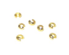 (image for) 4mm Gold Metal Crimp Cover, approx. 45 covers