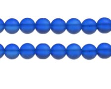 (image for) 12mm Blue Sea/Beach-Style Glass Bead, approx. 13 beads