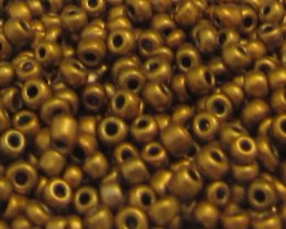 (image for) 11/0 Gold Metallic Glass Seed Beads, 1oz. bag