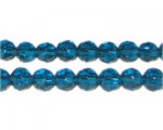 8mm Aqua Faceted Glass Bead, 13" string 8mm Aqua Faceted Glass Bead, 13" string