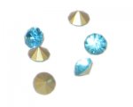 5mm Aqua pointed-back Rhinestone - 10 rhinestones 5mm Aqua pointed-back Rhinestone - 10 rhinestones