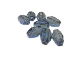 (image for) 14 x 10mm Blue Faceted Bicone Glass Bead, 8 beads