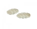 20 x 32mm White Foil Lampwork Glass Bead, 2 beads 20 x 32mm White Foil Lampwork Glass Bead, 2 beads