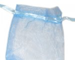 3.25 x 3.75" Pale Blue Organza Gift Bag - 5 bags