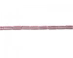 10 x 4mm Plum Pressed Glass Tube Bead, 2 x 13" strings 10 x 4mm Plum Pressed Glass Tube Bead, 2 x 13" strings