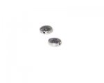 10mm Silver Spiral Metal Spacer Bead, 2 beads 10mm Silver Spiral Metal Spacer Bead, 2 beads