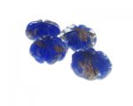 20mm Royal Blue Flower Lampwork Glass Bead, 5 beads 20mm Royal Blue Flower Lampwork Glass Bead, 5 beads
