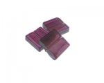 20mm Plum Foil Lampwork Square Glass Bead, 3 beads 20mm Plum Foil Lampwork Square Glass Bead, 3 beads