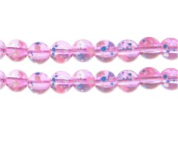 (image for) 10mm Pink Blossom Spray Glass Bead, approx. 16 beads