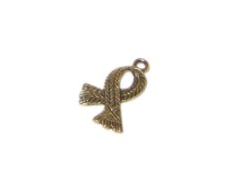 (image for) 14 x 24mm Gold Scarf Metal Charm, 3 charms