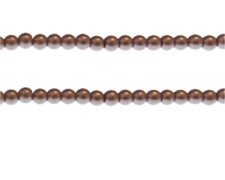 (image for) 6mm Copper Glass Pearl Bead, approx. 68 beads