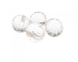 (image for) 18mm Crystal Faceted side-drill Glass Bead, 4 beads, large hole