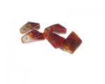 16 x 12mm Red Rectangle Lampwork Glass Bead, 5 beads 16 x 12mm Red Rectangle Lampwork Glass Bead, 5 beads
