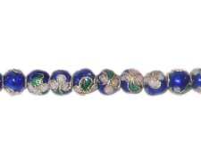 (image for) 6mm Blue Round Cloisonne Bead, 7 beads