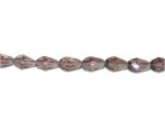 10 x 8mm Pale Plum Faceted Drop Glass Bead, 14" string 10 x 8mm Pale Plum Faceted Drop Glass Bead, 14" string