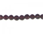 8mm Deep Plum Faceted Round Glass Bead, 12" string 8mm Deep Plum Faceted Round Glass Bead, 12" string