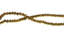 (image for) 4mm Antique Gold Electroplated Glass Bead, 16" string