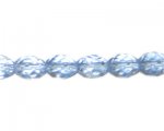 10 x 14mm Sky Blue Faceted Oval Glass Bead, 13" string 10 x 14mm Sky Blue Faceted Oval Glass Bead, 13" string