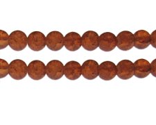 (image for) 10mm Brown Crackle Frosted Glass Bead, approx. 17 beads