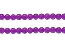 (image for) 8mm Deep Amethyst Gemstone-Style Glass Bead, approx. 35 beads