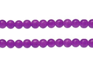 (image for) 8mm Deep Amethyst Gemstone-Style Glass Bead, approx. 35 beads