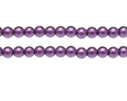(image for) 8mm Purple Glass Pearl Bead, approx. 56 beads