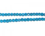 4mm Turquoise or Aqua Faceted Round Glass Bead, 12" string 4mm Turquoise or Aqua Faceted Round Glass Bead, 12" string