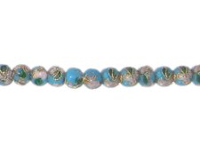 (image for) 4mm Turquoise Round Cloisonne Bead, 10 beads