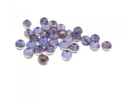 (image for) Approx. 1oz. x 6mm Violet Glass Bead w/Silver Line