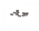 6mm Silver Flower Metal Spacer Bead, 10 beads 6mm Silver Flower Metal Spacer Bead, 10 beads