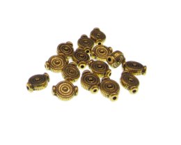 (image for) 8mm Spiral Gold Metal Spacer Bead, approx. 15 beads
