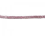 4mm Plum Faceted Cube Glass Bead, 13" string 4mm Plum Faceted Cube Glass Bead, 13" string
