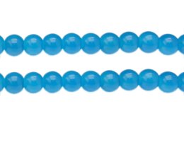 (image for) 10mm Deep Turquoise Jade-Style Glass Bead, approx. 21 beads