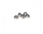 8mm Silver Etched Metal Spacer Bead, 5 beads 8mm Silver Etched Metal Spacer Bead, 5 beads