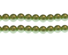 (image for) 10mm Soft Green Glass Pearl Bead, approx. 22 beads