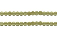 (image for) 6mm Pale Yellow Crackle Frosted Glass Bead, approx. 46 beads
