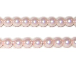 (image for) 6mm Round Baby Pink Glass Pearl Bead, approx 78 beads