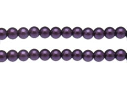 (image for) 8mm Dark Purple Glass Pearl Bead, approx. 56 beads