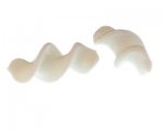 18 x 42mm White Twirl Lampwork Glass Bead, 2 beads 18 x 42mm White Twirl Lampwork Glass Bead, 2 beads