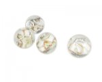 16mm White/Gold Foil Lampwork Glass Bead, 4 beads 16mm White/Gold Foil Lampwork Glass Bead, 4 beads