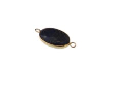 (image for) 24 x 18mm Lapis Gold Gemstone Oval Link
