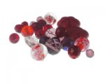 Approx. 1.5 - 2oz. Red/Plum Glass Bead Mix Approx. 1.5 - 2oz. Red/Plum Glass Bead Mix