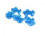 20 x 16mm Turquoise Frilly Lampwork Glass Bead, 5 beads 20 x 16mm Turquoise Frilly Lampwork Glass Bead, 5 beads