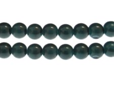 (image for) 12mm Deep Aqua Gemstone-Style Glass Bead, approx. 13 beads